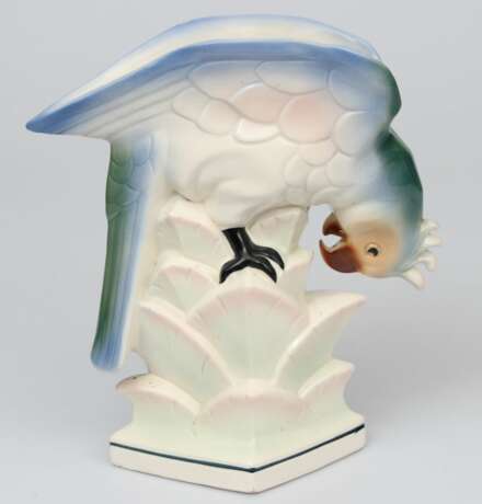 Figurine-vase en porcelaine Perroquet Porcelaine Early 20th century - photo 6