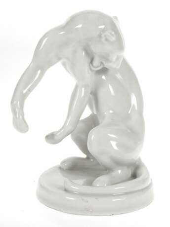 Figurine en porcelaine `Pantera` Porcelaine Early 20th century - photo 1