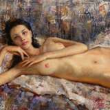 Impression gicl&eacute;e sur toile Brunette nude 2023 par Kartashov Andrey Russie 21e si&egrave;cle. 1 des 50 tirages limit&eacute;s. Leinwand 21th century - Foto 1