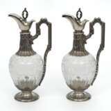 Glass decanters with silver finish 2 pcs. Glass At the turn of 19th -20th century - photo 3