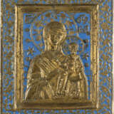 BRONZE-IKONE MIT DER GOTTESMUTTER VON SMOLENSK (SMOLENSKAJA) - photo 1