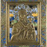 BRONZE-IKONE MIT DER GOTTESMUTTER VON SMOLENSK (SMOLENSKAJA) - photo 1