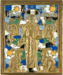 BRONZE-IKONE MIT CHRISTUS VON SMOLENSK