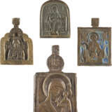 SAMMLUNG VON VIER BRONZE-IKONEN MIT DARSTELLUNGEN CHRISTI UND DER GOTTESMUTTER - photo 1