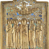 BRONZE-IKONE MIT DEN HEILIGEN MODESTUS, BLASIUS, NIL, FLORUS UNS LAURUS - photo 1