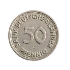 BRD - 50 Pf 1950/G, Bank deutscher Länder, ss-vz.,