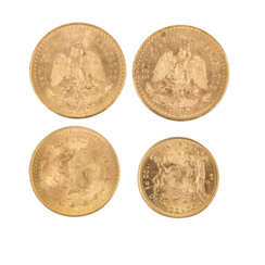 Mexiko/Chile/GOLD - Lot mit 2 x 50 Pesos 1947,