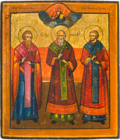 IKONE MIT DEN DREI HIERARCHEN BASILIUS DEM GROSSEN, GREGOR DEM THEOLOGEN UND JOHANNES CHRYSOSTOMUS - photo 1