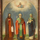 IKONE MIT DEN HEILIGEN GERASIMOS, NIKOLAUS VON MYRA UND NATALIJA - photo 1