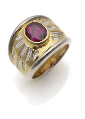 Bicolor-Ring mit Rubin - photo 1