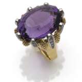 Bicolor Cocktail Ring mit Amethyst - фото 1