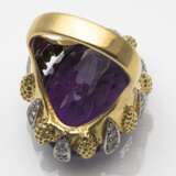 Bicolor Cocktail Ring mit Amethyst - фото 3