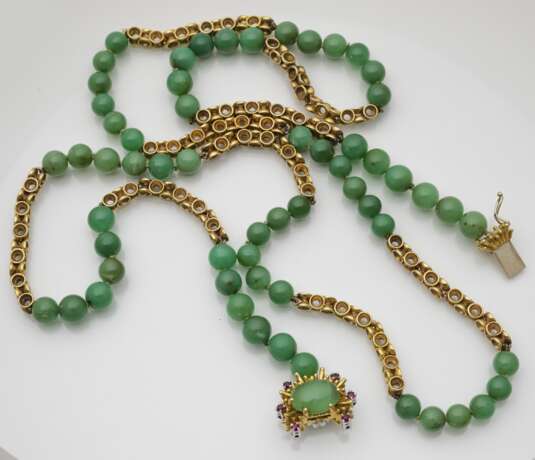 Collier Chrysopras mit drehbarem Schloss - Foto 3