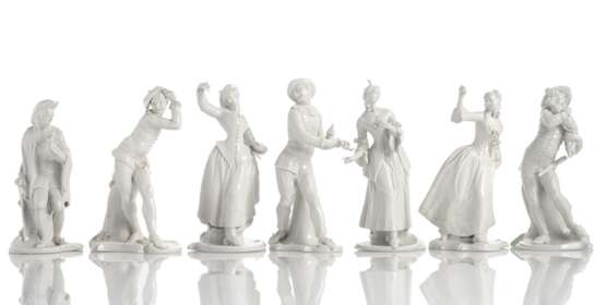 Sechs Figuren aus der Commedia dell'Arte - photo 1