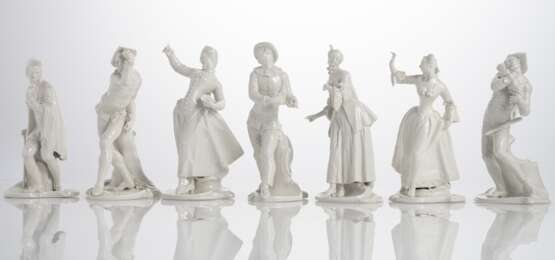 Sechs Figuren aus der Commedia dell'Arte - photo 2