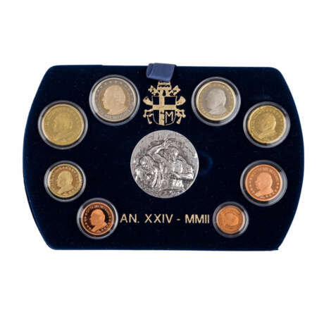 Vatikan - KMS 2002, mit Silbermedaille, nur 9.000 Auflage, - Foto 2