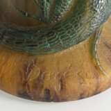 Pate-de-Verre Vase mit Eidechse - photo 4