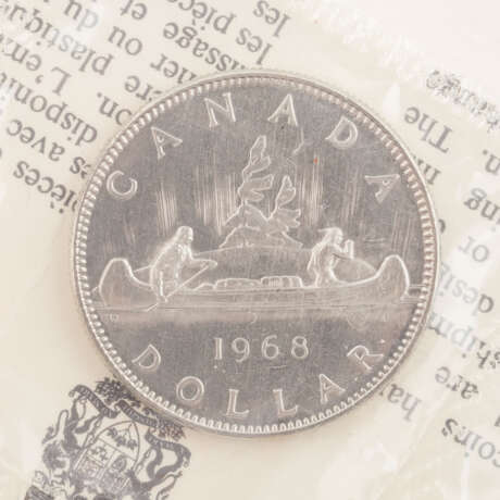 Silberkonvolut mit unter anderem Kanada 3 x 10 Dollars 1976 Montreal, - Foto 5