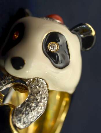 Bague en or avec diamants Panda Or Other style 21th century - photo 6