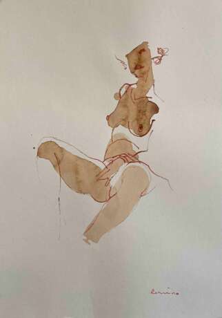 Serhiy Reznichenko Watercolor Nude Sketch 21st Century Paper 21th century - photo 1