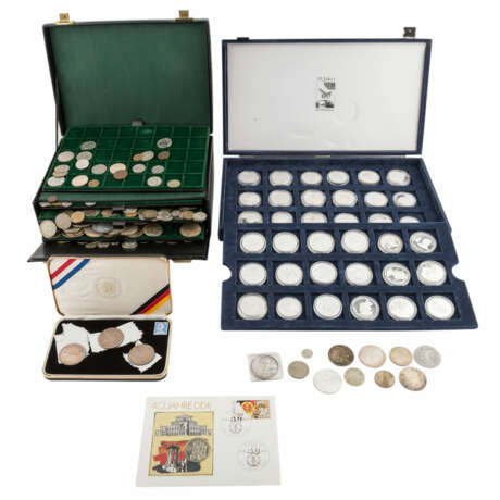 Sammlung von Münzen, dabei Silbermünzen Thematik - photo 1