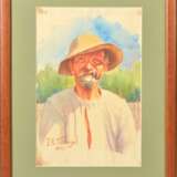 Painting Portraits of parents by Jans Roberts Tilbergs watercolor Early 20th century - photo 2