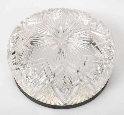 Crystal fruit bowl with silver finish and photo album Crystal Mid-20th century - photo 1