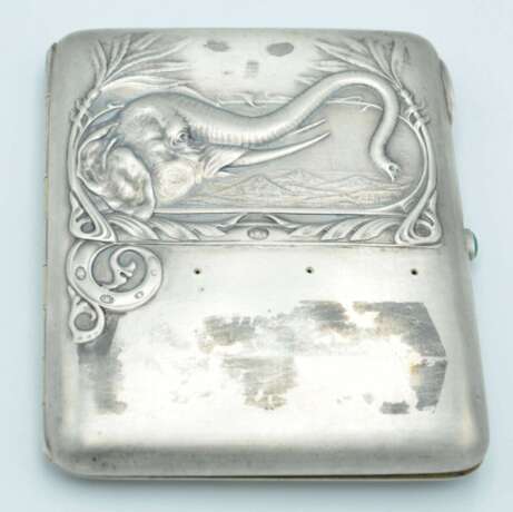 Silver holder for cigarettes Silver At the turn of 19th -20th century - photo 3