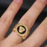 Bague en or pour femme avec m&eacute;duse en onyx Gorgone Gold At the turn of 19th -20th century - Foto 5