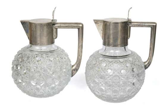 Carafes en cristal avec finition argent&eacute;e (2 pi&egrave;ces) Kristall Early 20th century - Foto 1