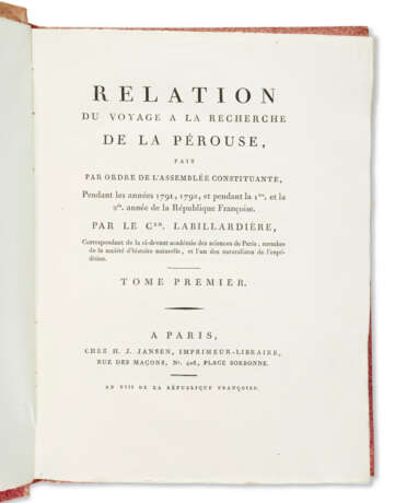 LA PÉROUSE, Jean François de Galaup, comte de (1741-1788 ?), Louis Marie Antoine Destouff, baron de MILET DE MUREAU (1751-1825) et Jacques-Julien Houtou de LA BILLARDIÈRE (1755-1834) - фото 8