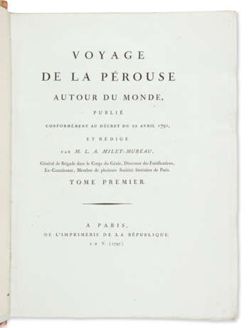 LA PÉROUSE, Jean François de Galaup, comte de (1741-1788 ?), Louis Marie Antoine Destouff, baron de MILET DE MUREAU (1751-1825) et Jacques-Julien Houtou de LA BILLARDIÈRE (1755-1834) - Foto 9