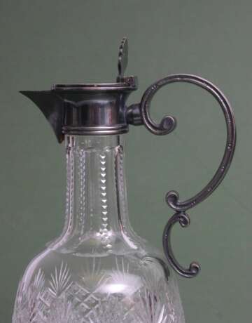 Crystal Art Nouveau decanter with silver finish 84th proof Crystal 19th century - photo 7