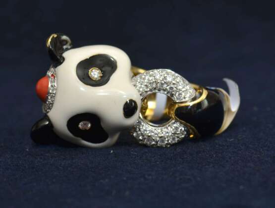 Bague en or avec diamants Panda Gold Other style 21th century - Foto 1