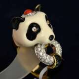 Bague en or avec diamants Panda Gold Other style 21th century - Foto 3