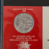 Olympische Spiele 1984 - 8 Silber Dollars + 10 Dollars Gold, - photo 6