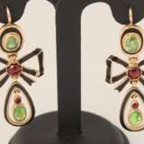 Boucles d&amp;39;oreilles en or avec &eacute;mail Gold Early 19th century - Foto 1