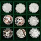 WWF - Sammlung von 36 Silbermünzen, - Foto 3