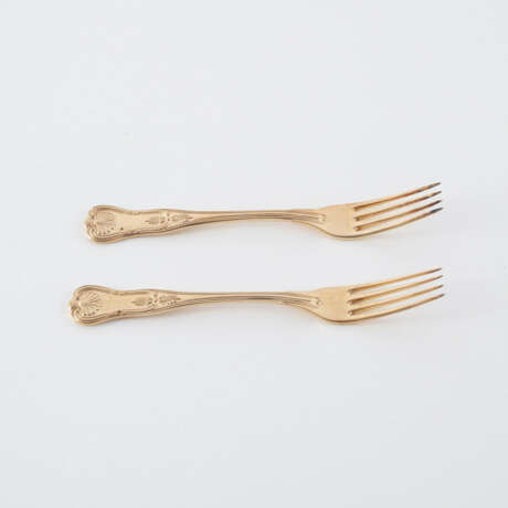 VERMEIL SILVER FRUIT CUTLERY FOR ELEVEN PEOPLE - photo 2