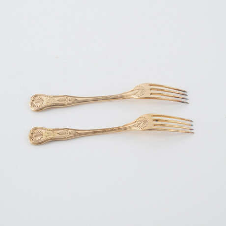 VERMEIL SILVER FRUIT CUTLERY FOR ELEVEN PEOPLE - photo 3