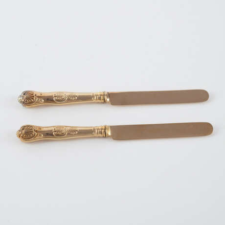 VERMEIL SILVER FRUIT CUTLERY FOR ELEVEN PEOPLE - photo 5