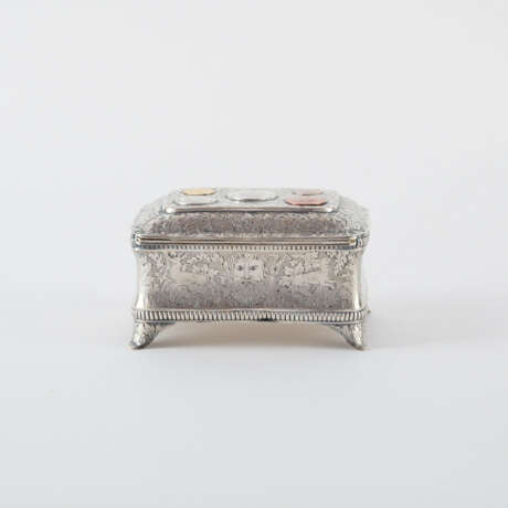 Posen. BEAUTIFUL SILVER CASKET WITH INLAID COINS - photo 3