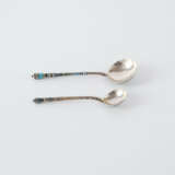 Russia. TWO SILVER SPOONS WITH ENAMEL CHAMPLEVÉ - фото 2