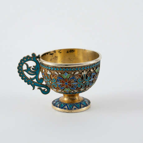 Sazikov. SILVER CHARKA WITH CLOISONÉ DECOR - photo 3