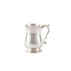 William Shaw II & William Priest. PEAR-SHAPED SILVER GEORGE II TANKARD