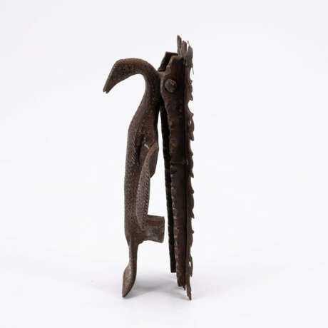 Presumably Spain. LARGE IRON DOOR KNOCKER WITH BIRD - photo 2