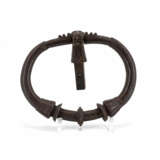 Presumably Italy. LARGE RING-SHAPED IRON DOOR KNOCKER WITH ANIMAL HEAD - photo 1