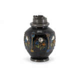 Bunzlau. PORCELAIN SCREW-TOP BOTTLE WITH FLORAL RELIEF APPLICATIONS - photo 1