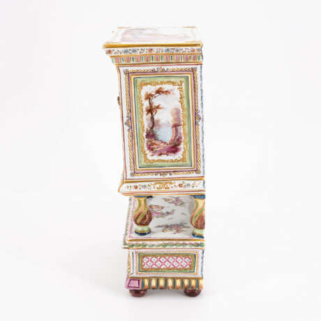 France. MINIATURE FAIENCE PORCELAIN BUFFET CABINET - photo 2