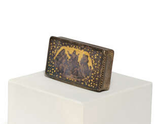 Louis-Alexandre Bruneau. RECTANGULAR SILVER BOX WITH DEPICTION OF JESUS' SERMON ON THE MOUNT